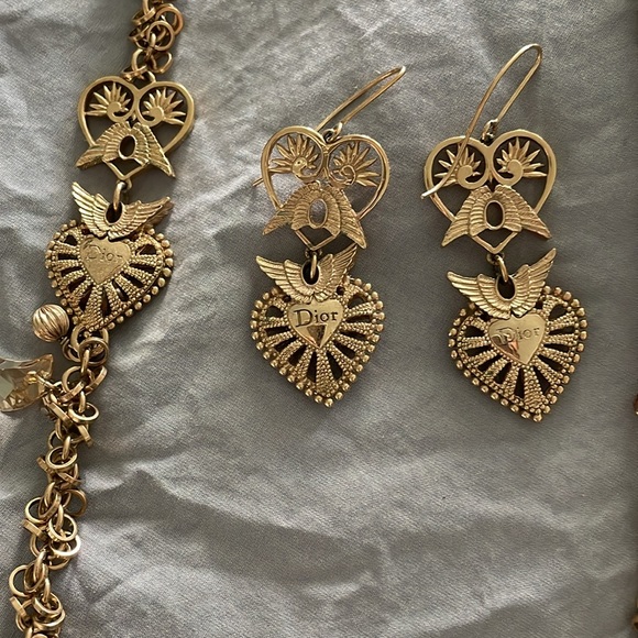 Dior vintage necklace and earrings set (Authentic) - Picture 2 of 3